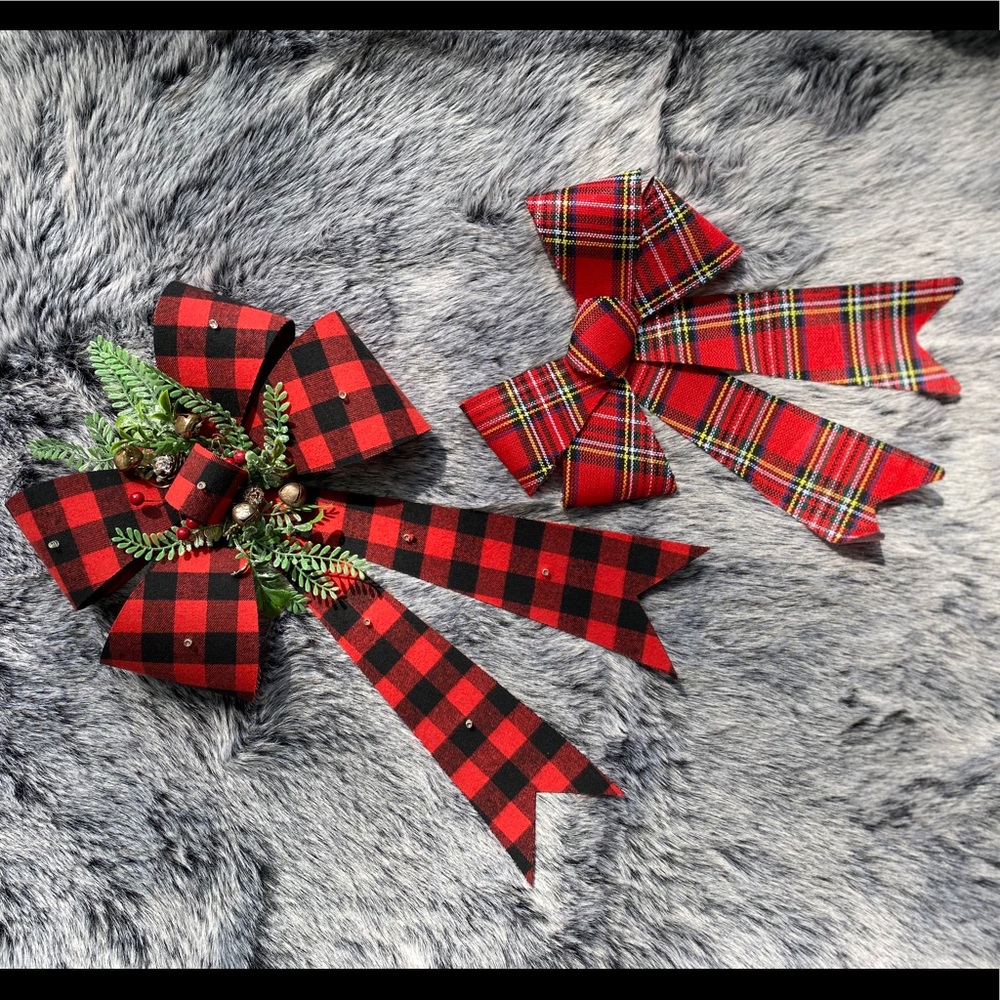 NWT🎄 Khol's FlannelChristmas bows🎄